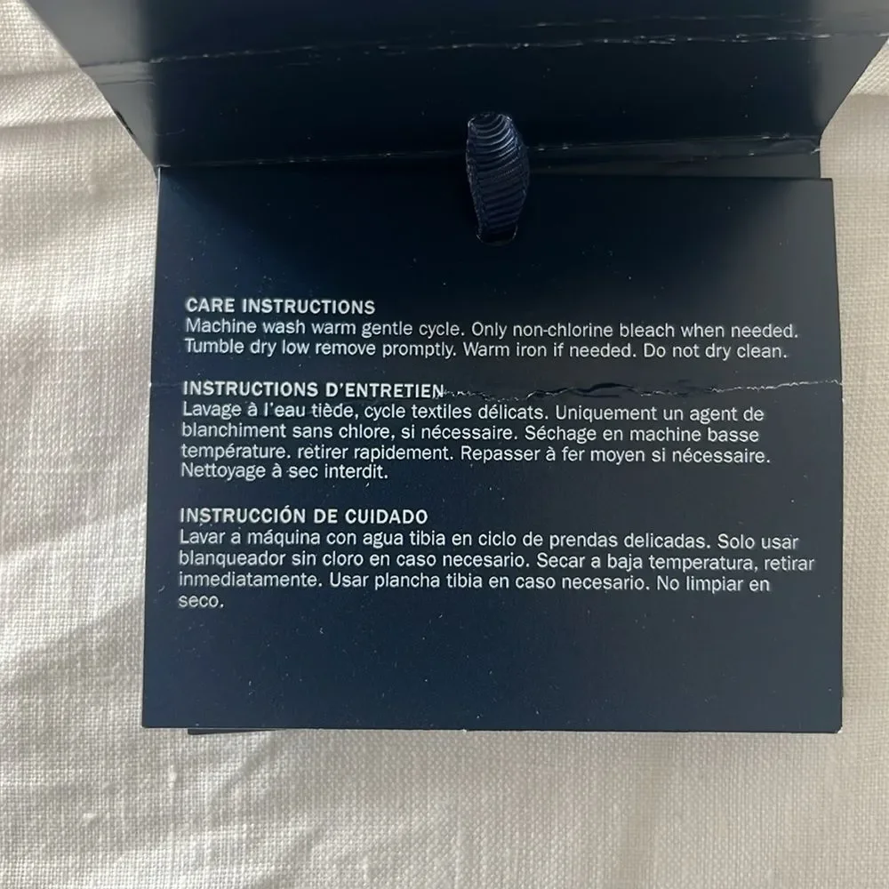 Ralph Lauren RL Linen Contrast Full/Queen Duvet Cover in White, NWT